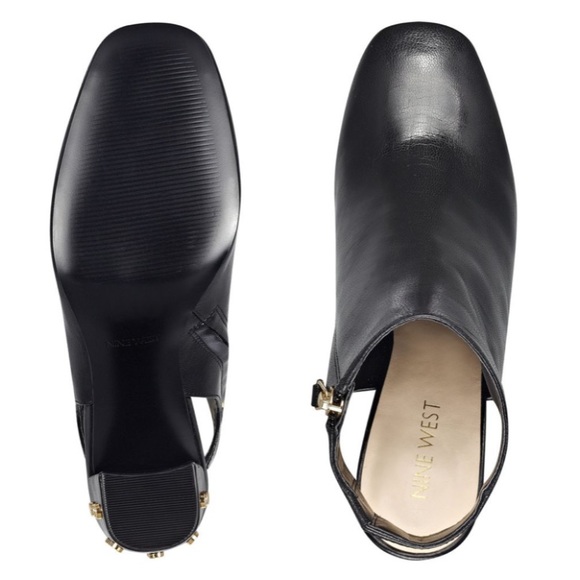 NINE WEST Leather Square Toe Booties - Picture 2 of 4